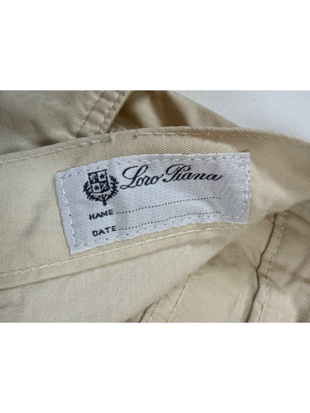 Loro Piana Mens Khaki Beige Casual Chino Pants 32X27 Straight-Leg Blend (PP581) - Picture 10 of 16